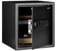Amazon Basics Caja fuerte Electrónico de acero para el hogar con cerradura de teclado digital programable para joyas, dinero y objetos de valor, 34 l, 33 x 33 x 36 cm, color negro