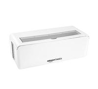Amazon Basics Caja organizadora de cables para ocultar y organizar cables, tamaño grande, Blanco