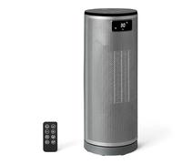 Amazon Basics Calefactor eléctrico cerámico con tecnología PTC, 1800W, oscilación 70°, 40cm, Gris