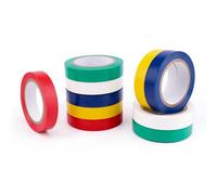 Amazon Basics Cinta aislante, 1.27 cm x 6.1 m, multicolor, juego de 10, uso general, en casa, bricolaje, coche, eléctrico, etiquetar y manualidades