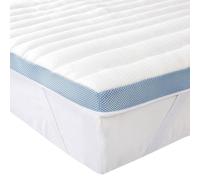 Amazon Basics Colchón de Blando Espuma viscoelástica con memoria con Funda removible y lavable, 90 x 190 cm, 5 cm, Blanco