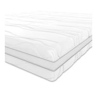Amazon Basics Colchón de Espuma viscoelástica con 7 Zonas diferenciadas, Firmeza Media (H3), 140 x 200 x 20 cm, Blanco