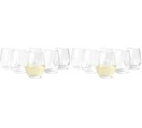 Amazon Basics Copas de Vino Blanco sin Tallo, Juego de 6 Piezas, 398ml, Aptas para Lavavajillas (Paquete de 2)