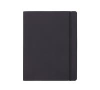Amazon Basics Cuaderno a rayas de tapa blanda, tamaño XL, 25 x 20 cm, Negro