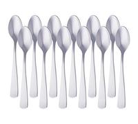 Amazon Basics Cucharilla de café de acero inoxidable con borde cuadrado, 14,2 cm, paquete de 12