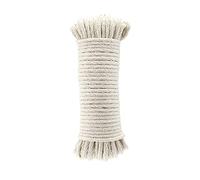 Amazon Basics Cuerda trenzada de algodón, multiusos, para tendedero, 4,5 mm x 15 m, blanco roto