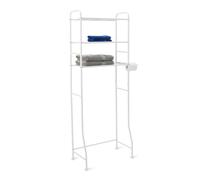 Amazon Basics Estantería para Baño de 3 Niveles de Almacenamiento Sobre Inodoro con Portarrollos para Papel Higiénico, 35 x 81 x 165 cm, Blanco