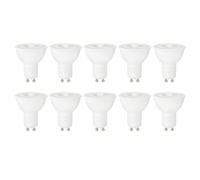 Amazon Basics Foco LED GU10, 3 W (equivalente a 35 W), blanco cálido, No Regulable, 10 Unidad, Paquete de 1