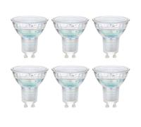 Amazon Basics Foco profesional LED GU10, 3,7 W (equivalente a 35 W), blanco frío, Regulable, 6 Unidad, Paquete de 1