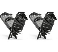 Amazon Basics Juego de 36 Llaves Allen Hexagonales, Acero Cromo-Vanadio, Tamaños Métricos e Imperiales con 2 Estuches, para Bicicleta, Montaje de Muebles, Automóvil y Bricolaje (Paquete de 2)
