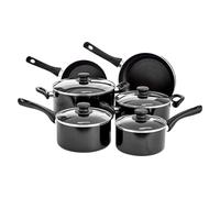 Amazon Basics Juego de 6 Utensilios de Cocina Antiadherentes de Cerámica para Inducción, con Tapas