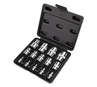 Amazon Basics juego de conectores Torx externos de 14 piezas, E4 a E24, unidades de 1/4 pulgadas, 3/8 pulgadas, 1/2 pulgadas, con funda de almacenamiento