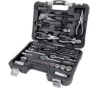 Amazon Basics Juego de herramientas para el hogar, 65 Unidad, Negro