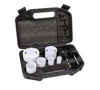 Amazon Basics Kit de sierras perforadoras bimetálicas de acero de alta velocidad, con funda de transporte, Negro, 25/32" to 2-11/16”, 9 Unidad