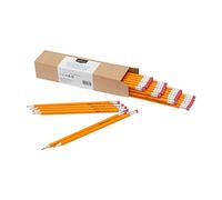 Amazon Basics Lápices 2HB de grafito con recubrimiento de madera, preafilados, sin manchas, punta de goma de borrar, escuela, paquete de 30