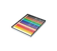 Amazon Basics Lápices de colores en caja de lata, 24 Unidad, Colores surtidos