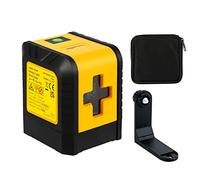 Amazon Basics Nivel Láser Verde de Líneas Cruzadas, Autonivelante, Horizontal y Vertical, Rotación 360°, Alcance 18 m, con Soporte Magnético, Rosca para Trípode, Amarillo/Negro
