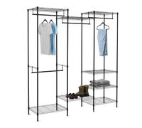 Amazon Basics - Organizador de almacenamiento colgante de metal con estantes, Negro, 178 x 46 x 193 cm
