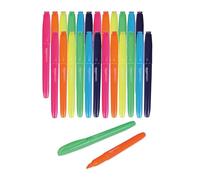 Amazon Basics Pack de 24 Resaltadores con 6 Colores Neón Surtidos, Punta Cincelada Duradera, Bolígrafos para Adultos y Niños, Multicolor
