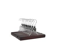 Amazon Basics Perchas de madera para pantalones, 10 unidades, Cereza