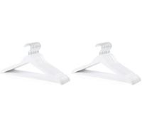 Amazon Basics Perchas de Madera para Prendas de Traje, 10 Unidades, Blanco (Paquete de 2)