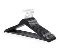 Amazon Basics Perchas de madera para prendas de traje, 10 unidades, Negro