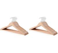 Amazon Basics Perchas de Madera para Prendas de Traje, Natural, 10 Unidades (Paquete de 2)