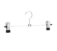 Amazon Basics Perchas de metal con clips para pantalones y faldas, Paquete de 20, Cromado
