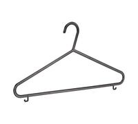 Amazon Basics Perchas de plástico con barra para pantalón de traje, Paquete de 50, Negro