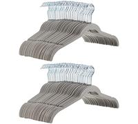 Amazon Basics Perchas de Terciopelo para Camisas/Vestidos - Paquete de 100, Gris