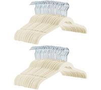 Amazon Basics Perchas de terciopelo para camisas/vestidos - Paquete de 100, Marfil