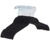 Amazon Basics Perchas de terciopelo para camisas/vestidos - Paquete de 30, Negro