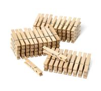 Amazon Basics Pinzas de madera con resorte, paquete de 100