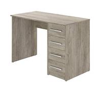 Amazon Basics Rectangular Idro Modern - Escritorio con 4-cajones, 56 x 110 x 73 cm (Efecto Roble) (Antes éramos Movian)
