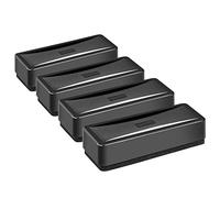 Amazon Basics Rectangular, Melamina - borrador para pizarra blanca, 4 Unidad, Negro