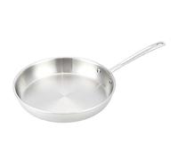 Amazon Basics Sartén de acero inoxidable con tecnología Tri Ply de 3 capas, 30 cm, mango resistente al calor, plateado
