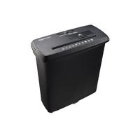 Amazon Basics Trituradora de Papel de Corte en Tiras, de 8 Hojas, para Documentos A4, CD y Tarjetas de Crédito, Papelera de 13L, Color Negro