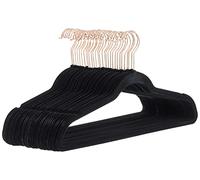 Amazon Basics Velvet Suit Hangers, 30 Unidad, Black/Gold