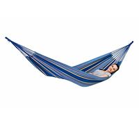 AMAZONAS Tahiti Hamaca | Resistente a la Intemperie y a los Rayos UV | Material EllTex Suave y Acogedor | Colores Brillantes y Cuerdas Extra largas | de Descanso 200x100cm | hasta 120 kg (Ocean)
