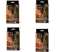 Ambar Perfums Conos de Incienso Canela Pack de 4 (60 Conos en Total) con Soporte Incluido Incienso Aromático con Aceites Naturales y Fragancia Premium Relajación, Energía y Purificación del Hogar