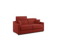 Amber sofá cama convertible con tela desmontable 211 cm (mat. 160x197) rojo