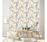 Ambiance - Adhesivo decorativo para papel pintado (300 x 60 cm), diseño de hojas de palmeras tropicales