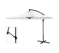Ambiance Parasol excéntrico ø300 cm altura máxima 3 m blanco
