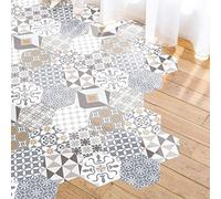 Ambiance Sticker - Pegatina para Suelo de Azulejos de Cemento con Laminado de Protección de Plástico, Resistente Al agua, 40 x 90 cm Tamaño Total, 20 x 18 cm Tamaño Individual