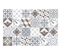 Ambiance Sticker Vinilos Autoadhesivos, Decoración de Paredes, Adhesivos de Azulejos para Baño y Cocina Ornements Délicats - 24 Vinilo Azulejos de 15 x 15 cm