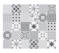Ambiance Sticker Vinilos Autoadhesivos, Decoración de Paredes, Adhesivos de Azulejos para Baño y Cocina Nuances de Gris Romantique - 30 Vinilo Azulejos de 15 x 15 cm
