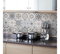 Ambiance Sticker Vinilos Autoadhesivos, Decoración de Paredes, Adhesivos de Azulejos para Baño y Cocina Azulejos Giacomo - 9 Vinilo Azulejos de 10 x 10 cm