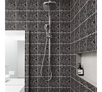 Ambiance Sticker Vinilos Autoadhesivos, Decoración de Paredes, Adhesivos de Azulejos para Baño y Cocina Azulejos de Cemento Simona - 60 Vinilo Azulejos de 20 x 20 cm