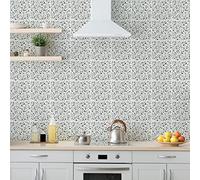 Ambiance Sticker Vinilos Autoadhesivos, Decoración de Paredes, Adhesivos de Azulejos para Baño y Cocina Azulejos de Cemento Vito - 60 Vinilo Azulejos de 20 x 20 cm