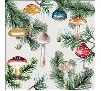 Ambiente, paquete de 20 servilletas de papel decoradas 33x33cm con estampado de navideño. Navidad